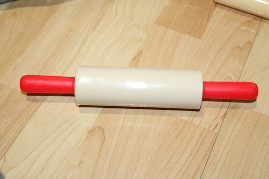 Bread Roller Kids Kitchen Rolling Pin Non Stick Mini wooden red Toy Dumpling #2