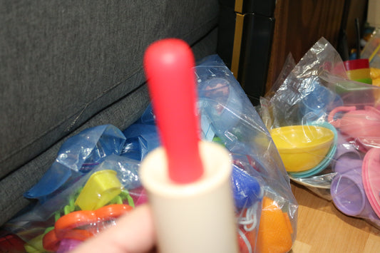 Bread Roller Kids Kitchen Rolling Pin Non Stick Mini wooden red Toy Dumpling #2