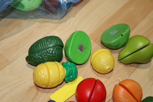 Play Dishes vegetables & Fruits toys kitchen Mixed Lot Played With Condition #2