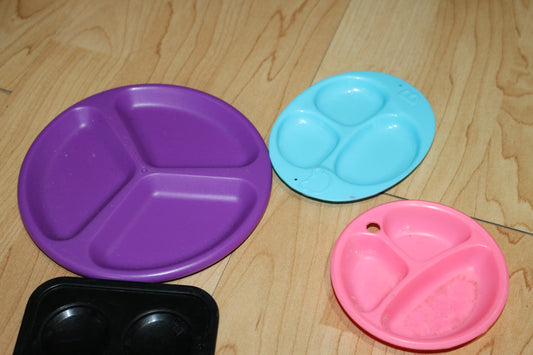 Lot of serving plastic tray toys Play Dishes Mixed Played W Condition