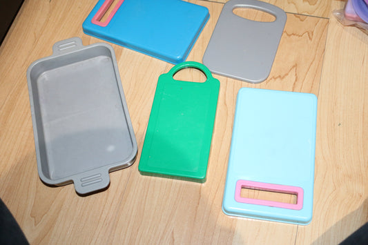 cutting board toys lot kitchen Play Dishes Mixed Lot Played W Condition