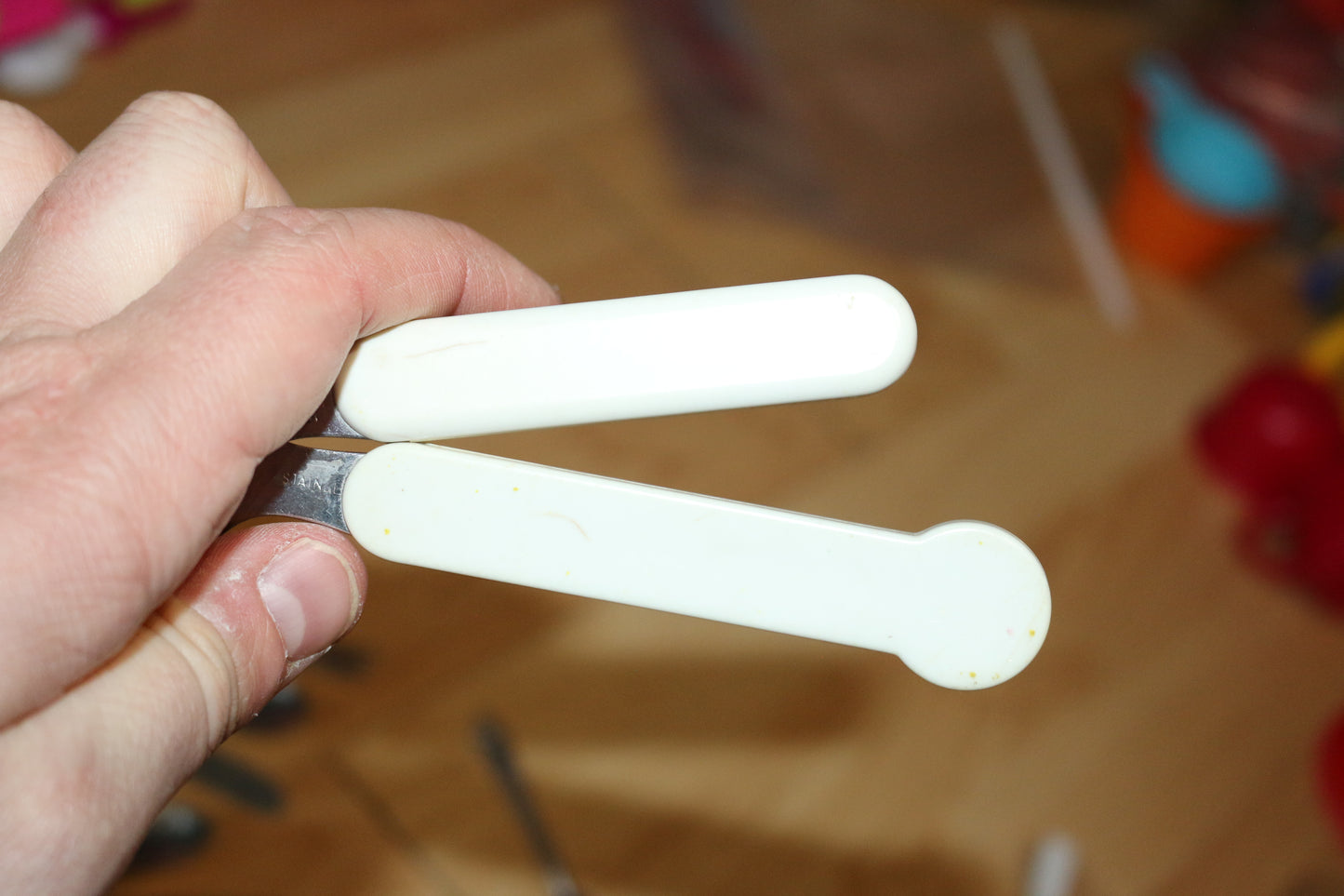 Metal Play Dishes kitchen ustensils set toys vintage Lot Played W/ Condition