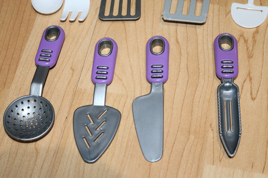 Play Dishes kitchen ustensils set toys vintage Mixed Lot Played WCondition #2