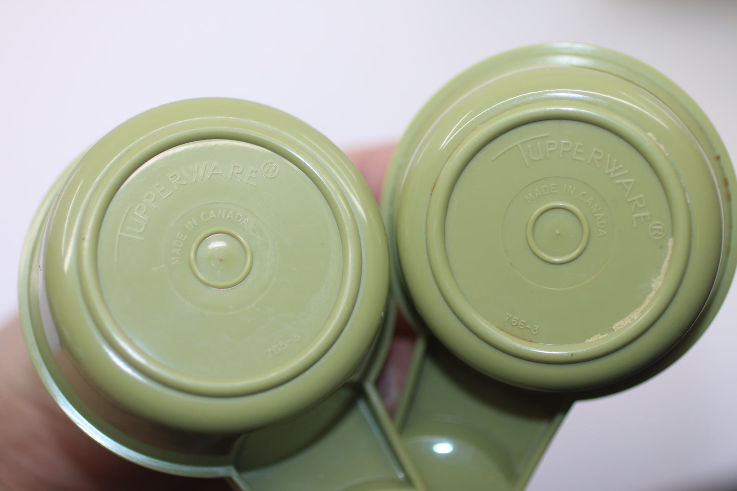 Vintage Tupperware Set Of 6 Pea Green Stacking Measuring Cups Complete