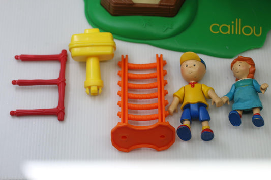 Caillou Treehouse Playset Slide Figures Cat Accessories Lot Irwin rare toys