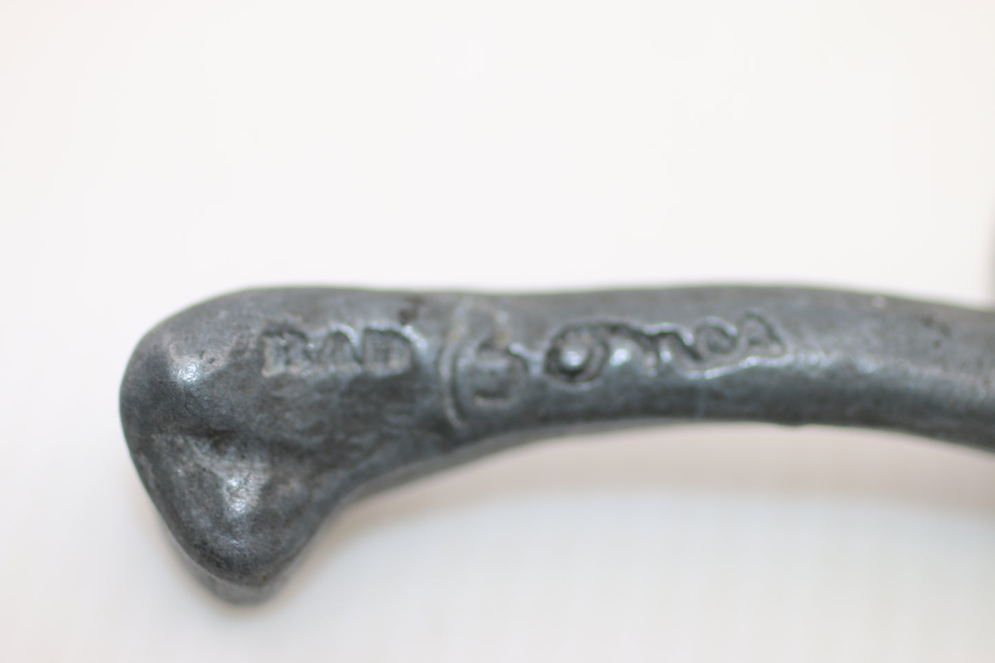 Vintage “Bad Bones” Pewter Bone Keychain Heavy Metal Novelty Charm 80s Collectible