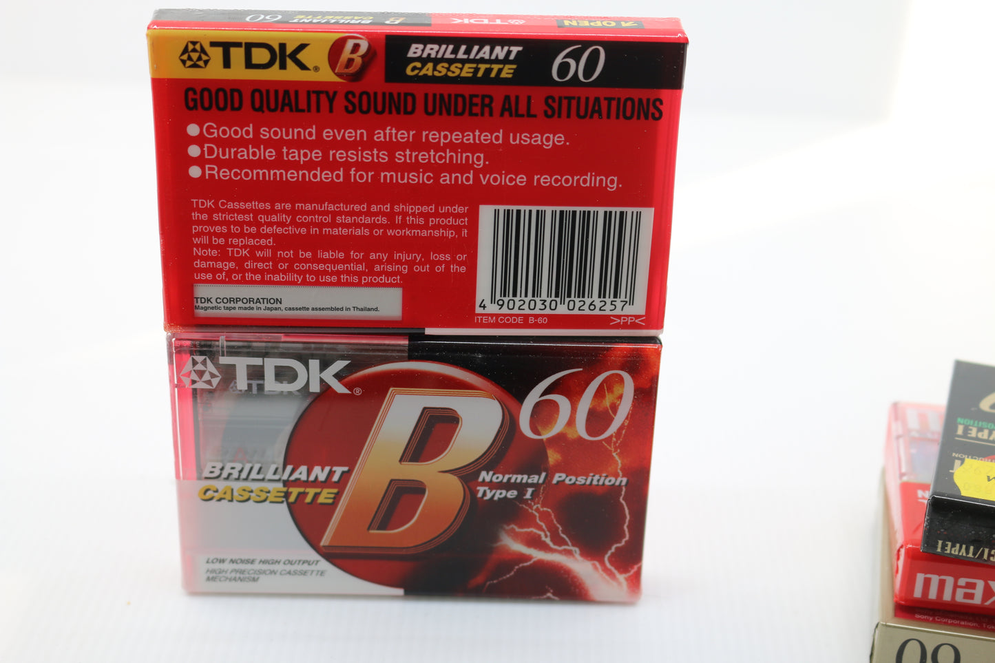 5 Sony 60 Min Mixed lot Blank Audio Cassette Tape Sealed TDK Sony MAXELL