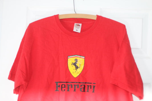 Ferrari Red Graphic T Shirt XL Fruit Of The Loom Racing Logo