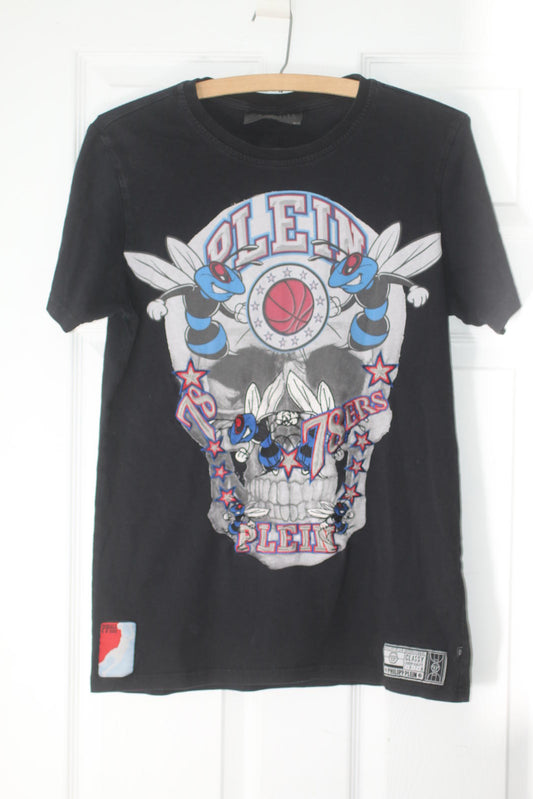 Philipp Plein Originals Skull Bee Basketball T Shirt Black
