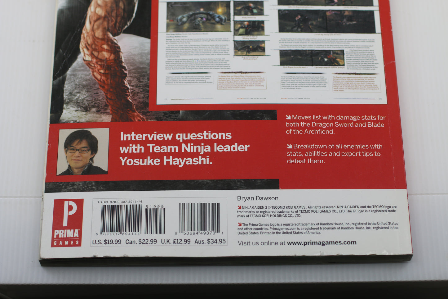 Ninja Gaiden 3 Official Game Guide Prima Used Good Condition See Photos #2