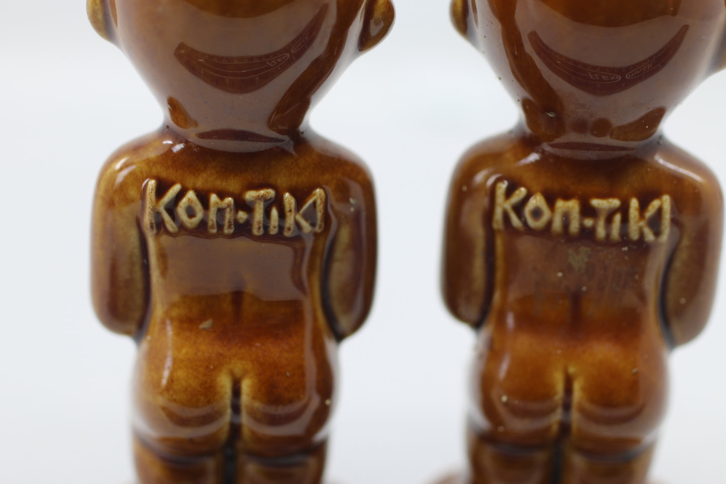 Vintage Kon-Tiki Luau Salt & Pepper Shakers Steve Crane Design Japan Brown 4”