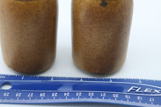 MCM Nelson McCoy Pottery Canyon Salt & Pepper Shakers Set Mesa Brown Ceramic