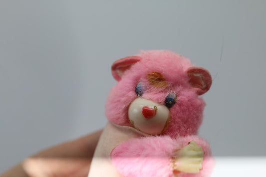 Vintage Pink Plush Bear Figurine flORIDA vacation Pencil hugger toy clip cute