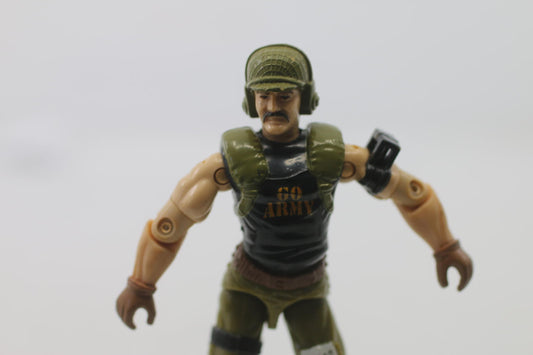 Gi Joe 1989 BACKBLAST V1 3.75” Action Figure Anti-Aircraft Soldier ARAH Vintage