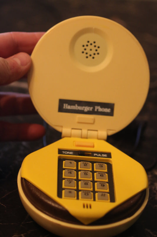 Novelty Hamburger Cheeseburger Corded Home Phone – Desktop Burger Telephone nonTested