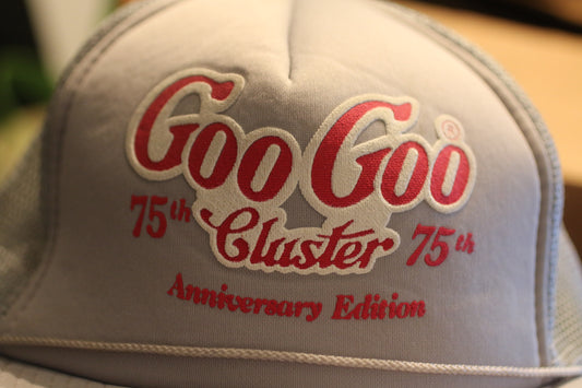 Goo Goo Cluster 75th Anniversary Trucker Snapback Hat Gray White Collectible