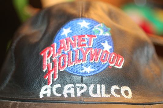 Planet Hollywood Acapulco Leather Baseball Cap Hat Adjustable Collectible