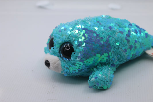 TY Beanie Boos Waves the Seal w/ Flippables Reversible Sequins