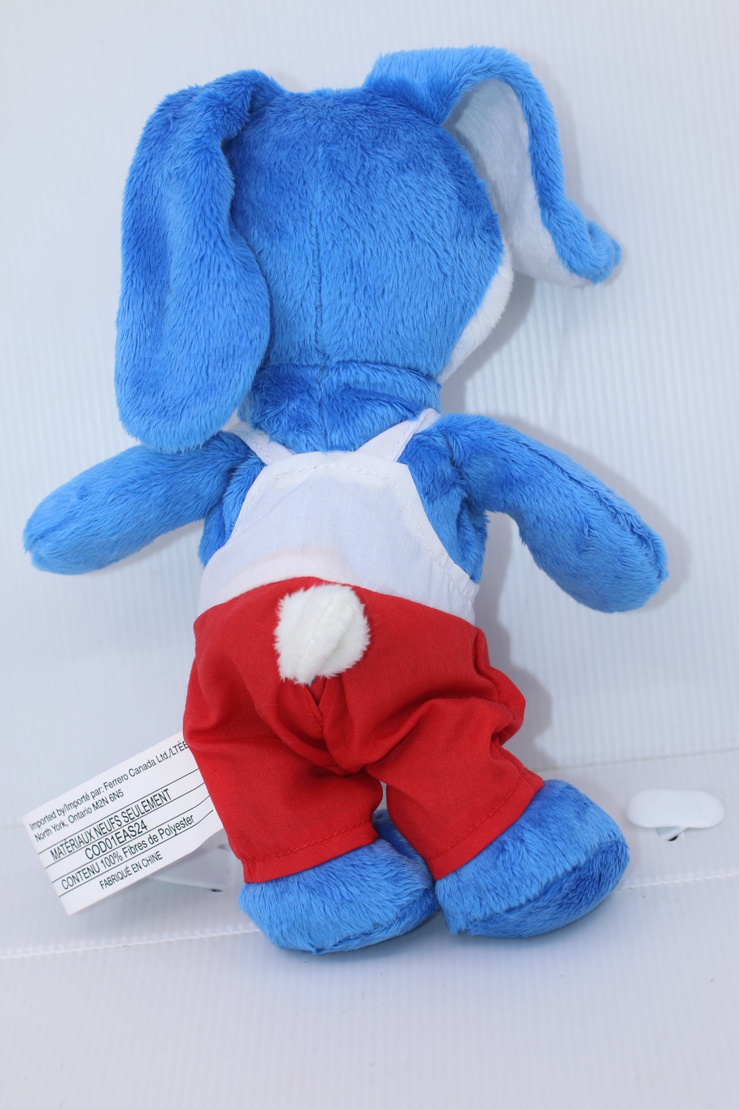 KINDER SURPRISE Blue Bunny Rabbit Plush Easter Candy Chocolate Stuffed Toy
