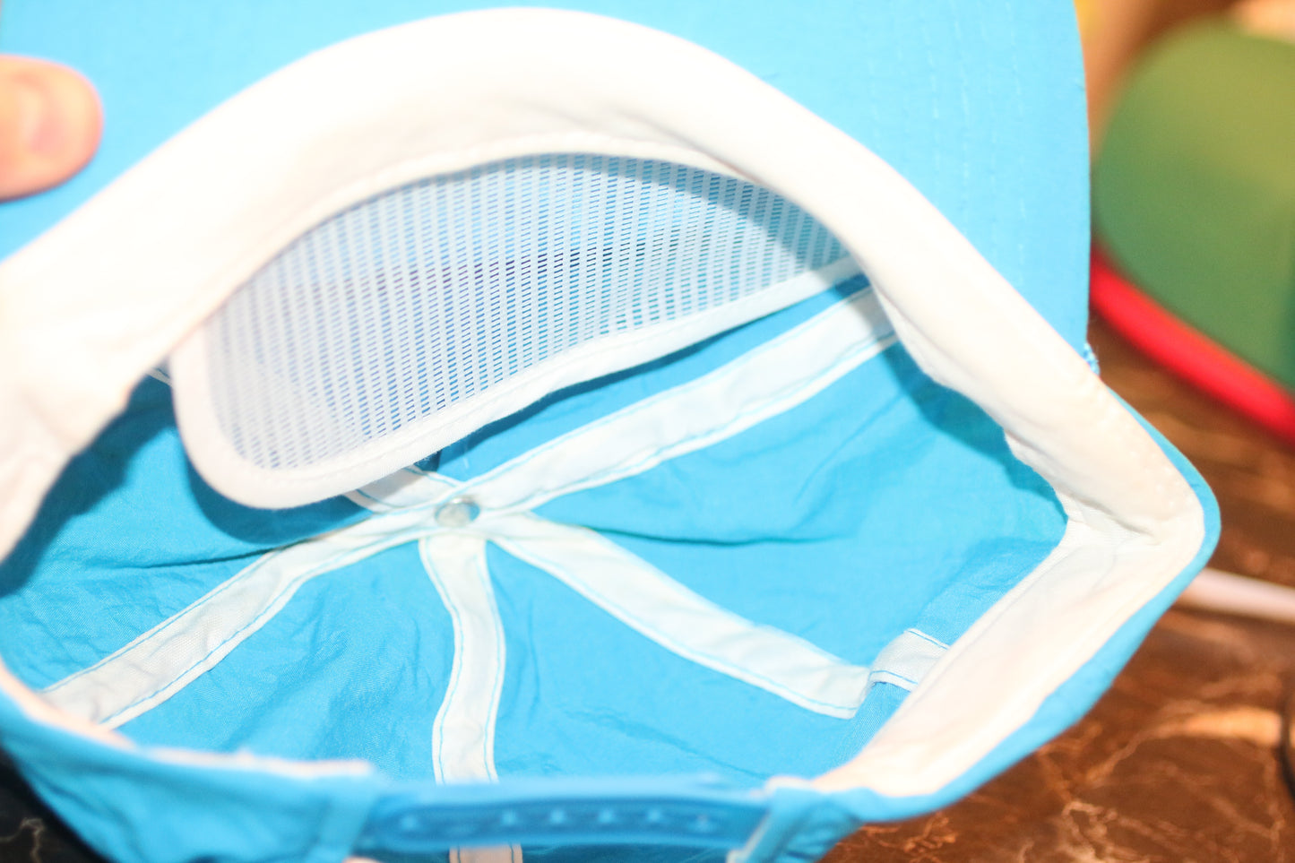 Vtg CONAIR Hat-Euro Collection Style Driven-Bright Blue-Rope Bill-Snapback-Cap