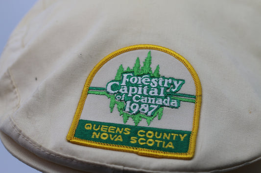 Vintage Cap hat Mens flat gasby forestry capital of canada 1987 Nova Scotia