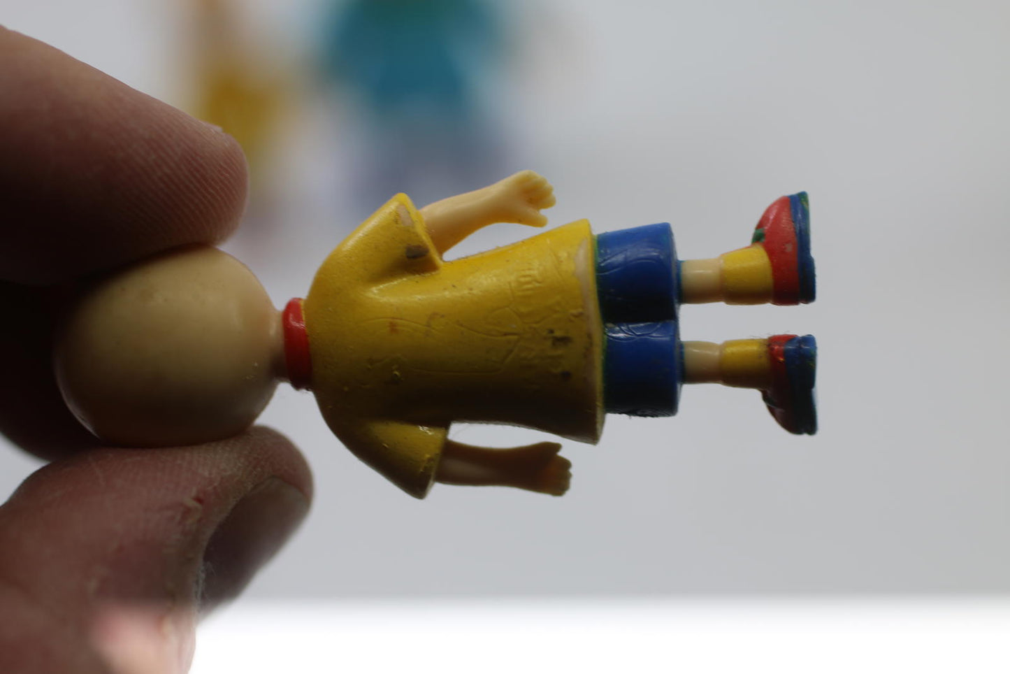 Vintage Cartoon Caillou & Rosie sister Character Figurines Set of 2 cinar 2"tall