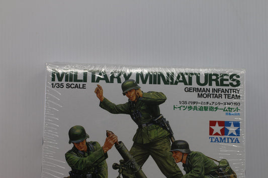 Tamiya 35193 1/35 Scale Military Model Kit WWII German Infantry Mortar Team Set