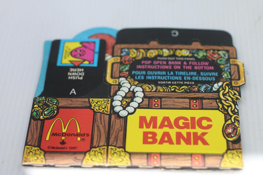 Vintage 1987 McDonald’s Magic Bank Cardboard Display Canada