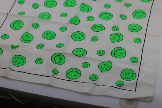 Vintage Style Green Smiley Bandana – Kids, Costumes, Playtime, Decor