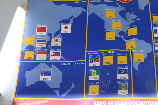 Vintage 1986 McDonald’s EXPO 86 Vancouver Flag Map Canada