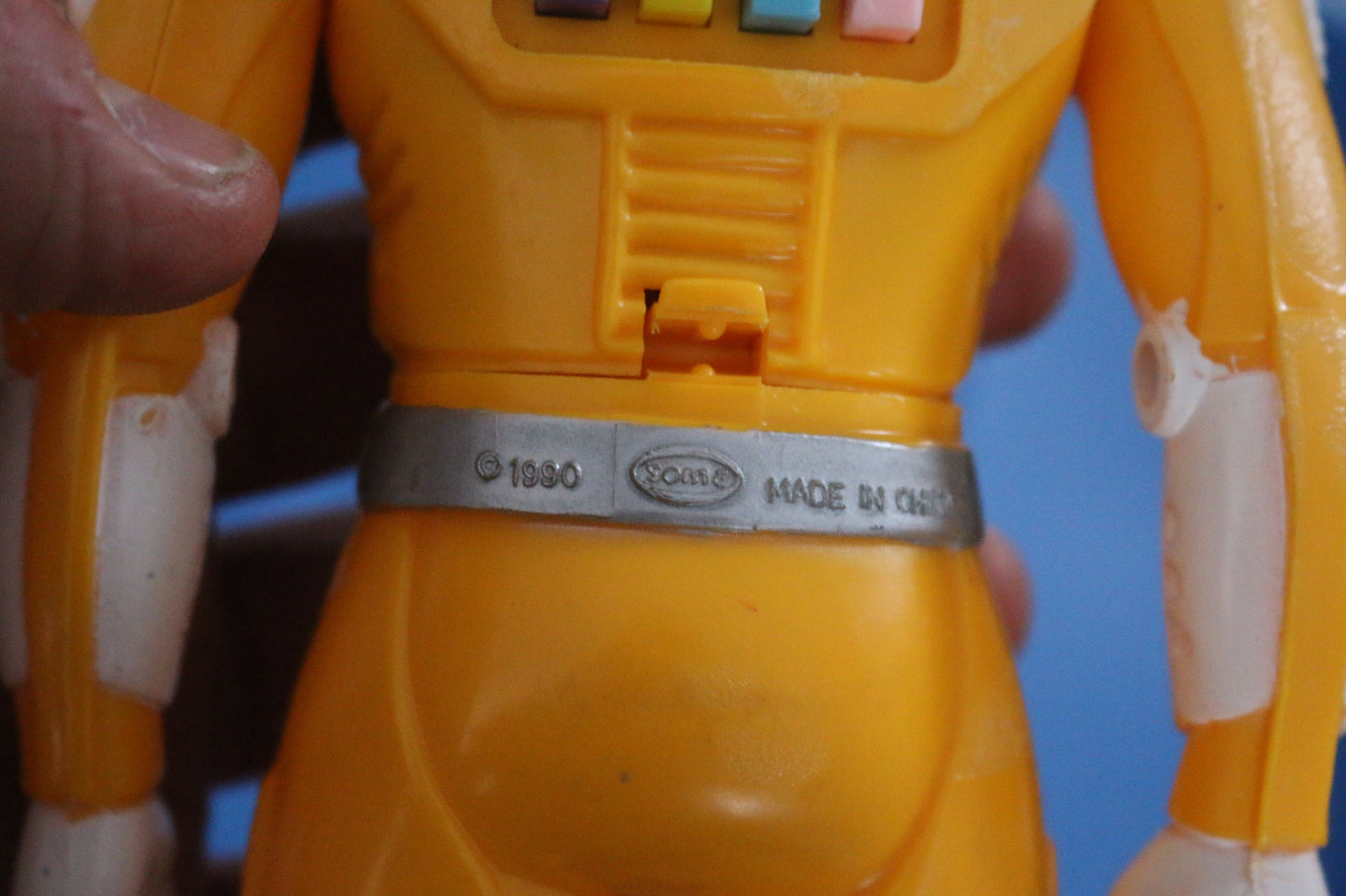 Yellow Sonic Ranger 1990 Soma toys Loose 9.5 inch Action Figure