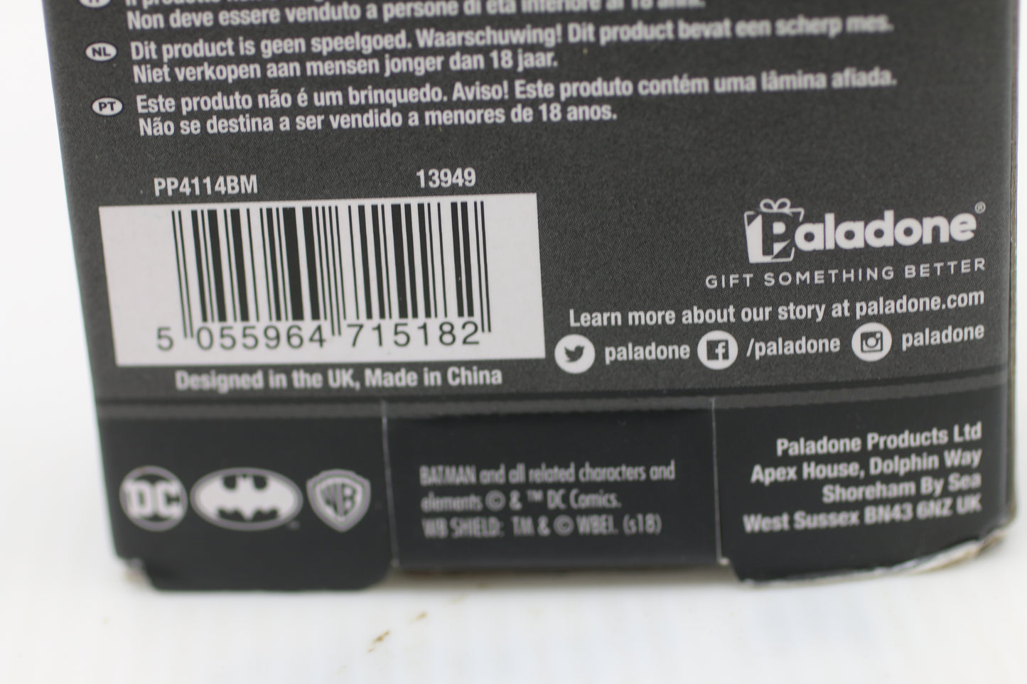 Batman Pocket Multitool Paladone DC Comics – Open Box, Item Inside