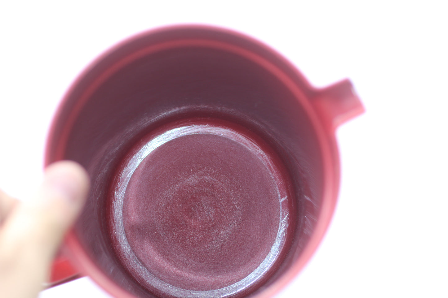 Tupperware Dark Red 2 Qt Pitcher with Push Button Sealing Lid 1676-5