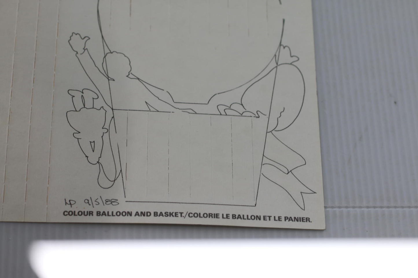 1988 McDonald’s Canada Ronald Balloon Weave Colour Activity Board