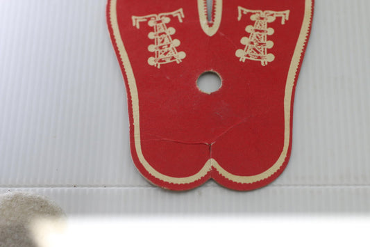 Vintage Balloon Weight Card Red & White Shoes MC DOnALD'S Ronald MCDonalds