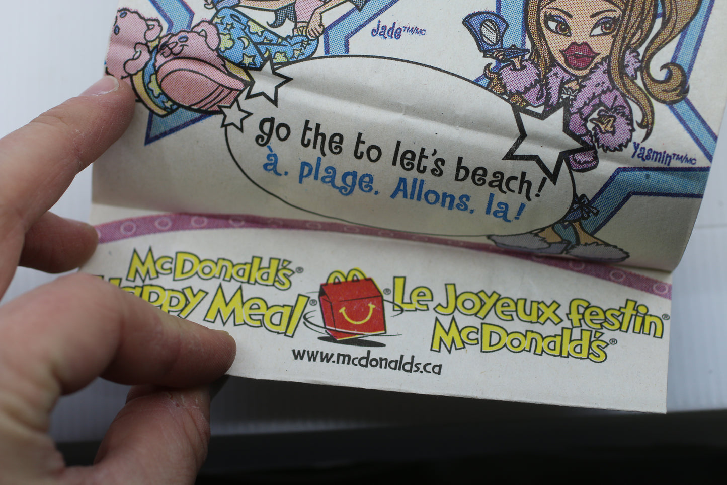 Vintage McDonald’s Happy Meal Paper Bag Bratz He-Man Canada 2003