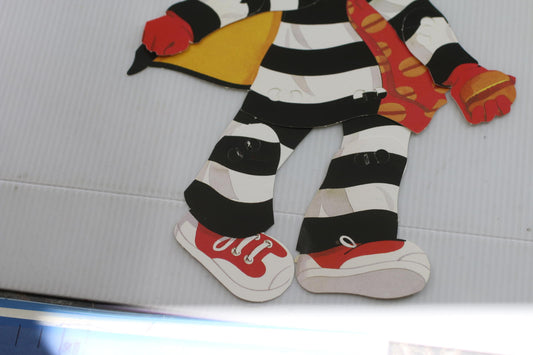 1986 McDonald’s Canada Hamburglar Poseable Cardboard Figure