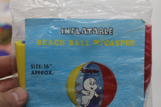Vintage 1981 Casper the Friendly Ghost Inflatable Beach Ball 16” – Harvey Films – Sealed