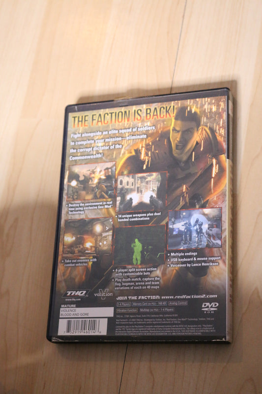 Red Faction Ii 2 (Ps2, Sony Playstation 2, 2002) With Manual Tested