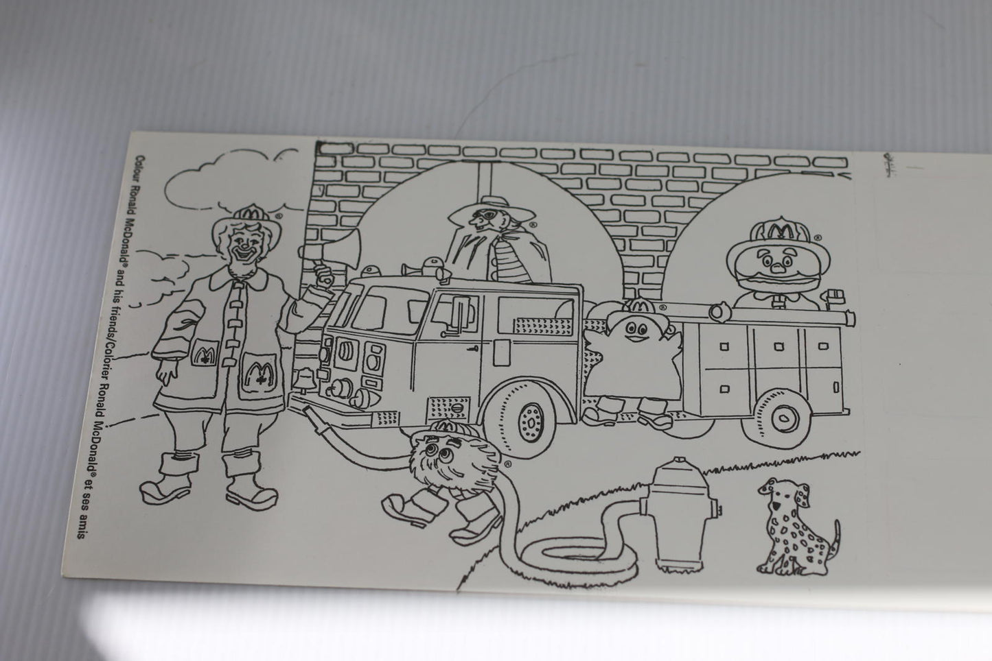 McDonaldland Firefighter Coloring Activity Sheet – McDonald’s Canada fIRE TRUCK