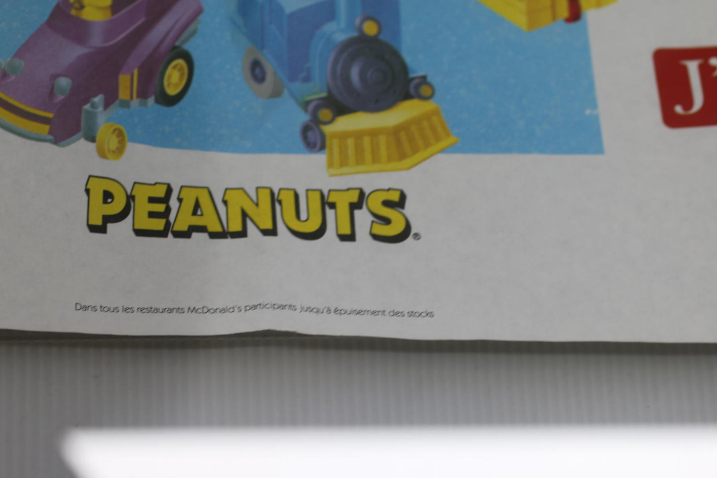 Vintage 1990 McDonald's Peanuts Snoopy Paper Placemat Tray Liner PopmobilesPromo
