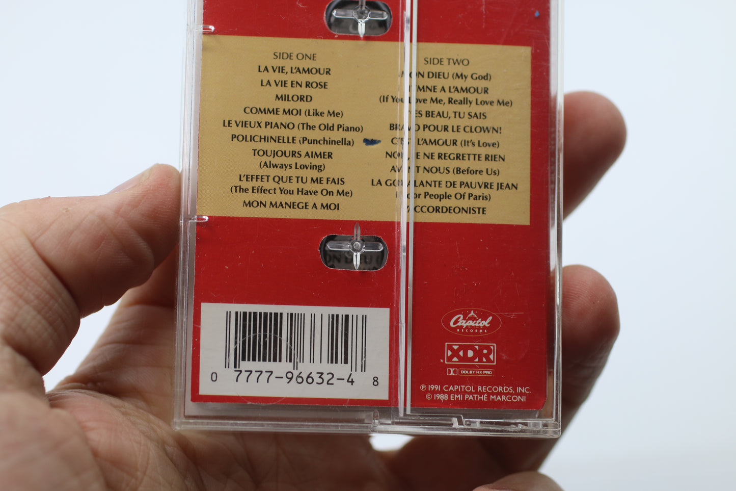 VTG Edith Piaf Voice of the Sparrow Very Best of Edith Piaf Cassette Tape