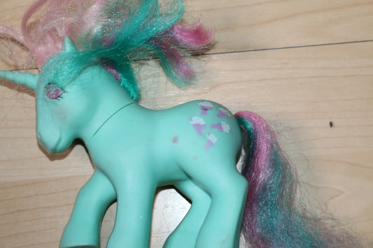 Vtg 1985 My Little Pony G1 Fizzy Green Twinkle Eye Unicorn Milk Shake Soda Mlp