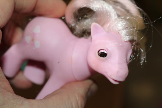 My Little Pony Horse Vintage Baby Lickety-Split Pink Ice Cream Cones G1❀ '85 3"