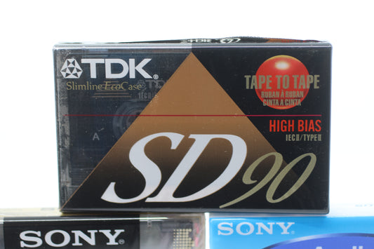 TDK 90m Sony HiFi Cassette Tapes 60 Minute Blank Lot of mixed 3 Cleaning audio