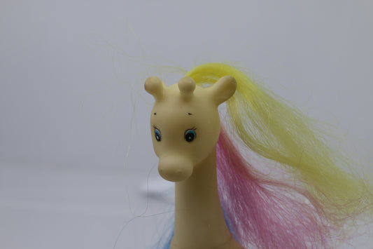 Rare Vintage Soma toys Giraffe W/ Rainbow Hair & Brush My Little Pony Sidekick