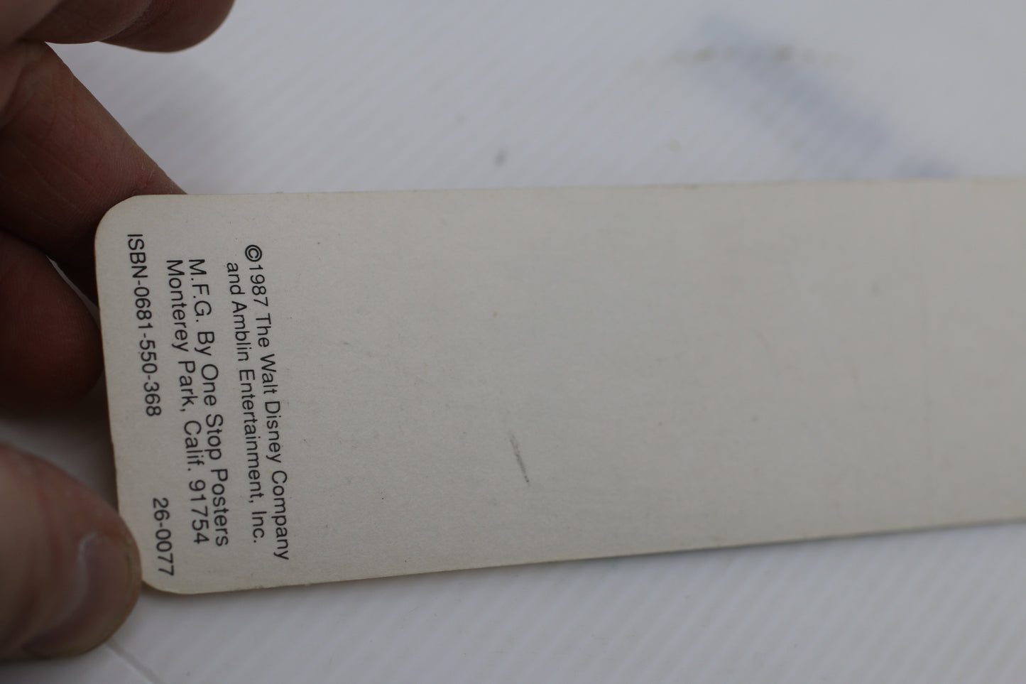 Vintage 1987 Roger Rabbit Bookmark – Disney / Amblin – One Stop Posters #4