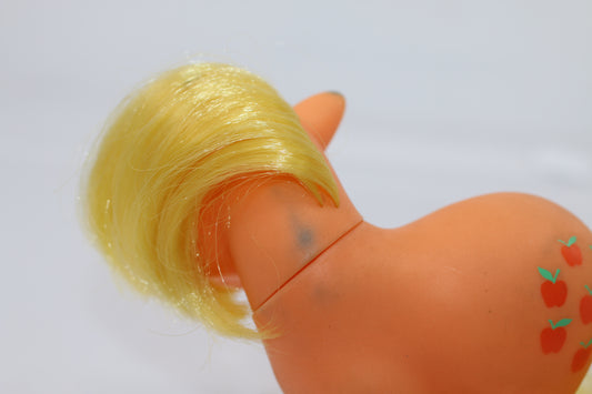 Hasbro -1983 Hasbro My Little Pony G1 Apple Jack Pony With Yellow Hair