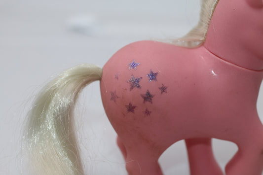 Rose My Little Pony Vintage Unicorn Twilight glittery symbols G1