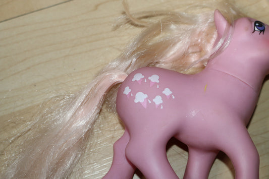 Vintage My Little Pony G1 Lickety Split Hasbro 1984 Pink W/ 6 Ice Cream Cones